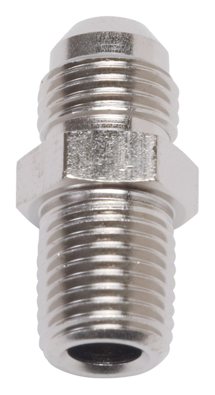 Russell Performance Adapter Fitting, -3 AN to 1/8 Inch NPT, Endurashine ™, Silver, Aluminum, Single – 660411
