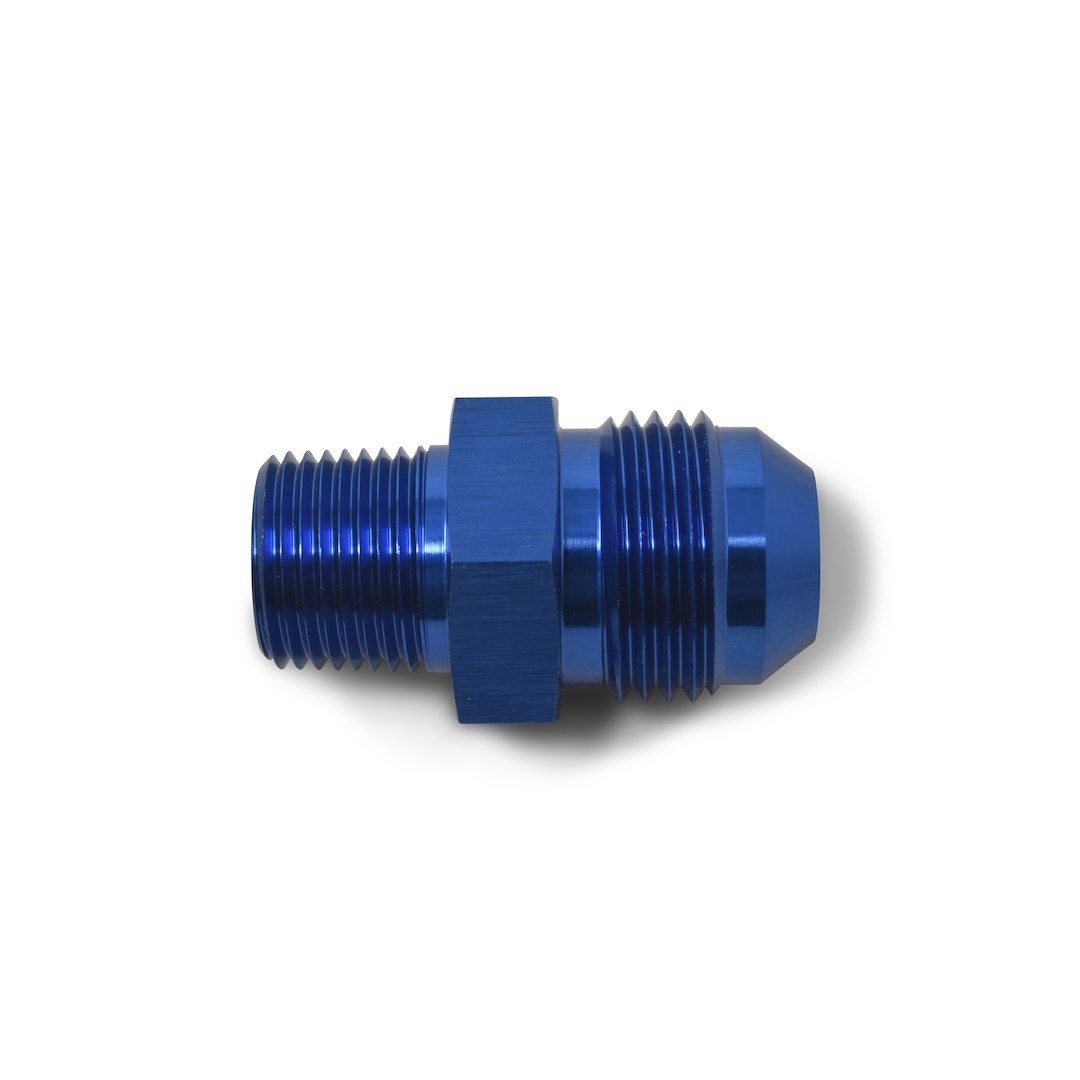 Russell Performance Adapter Fitting, -6 AN to 1/4 Inch NPT, Anodized, Blue, Aluminum, Single – 660440