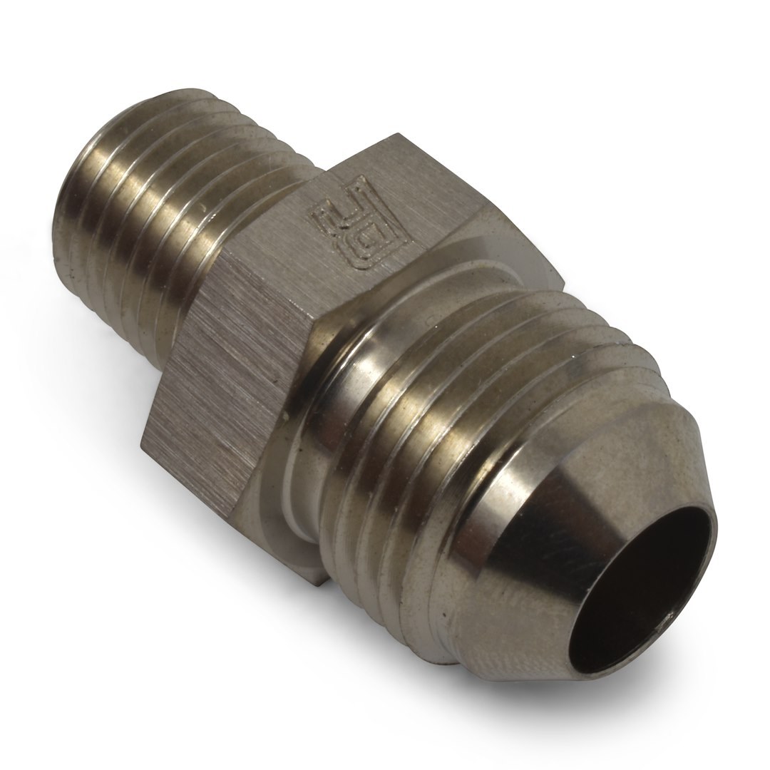 Russell Performance Adapter Fitting, -6 AN to 3/8 Inch NPT, Endurashine ™, Silver, Aluminum, Single – 660461