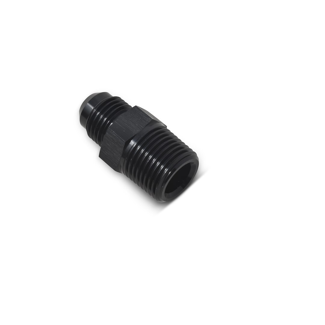 Russell Performance Adapter Fitting, -10 AN to 1/2 Inch NPT, Anodized, Black, Aluminum, Single – 660503