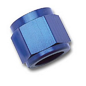 Russell Performance Tube End Fitting Nut, 3/8 Inch, Blue, Aluminum, Set of 2 – 660570