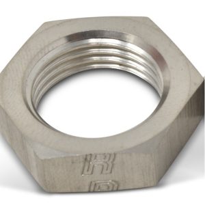 Russell Performance Nut, Bulkhead, 6 Point, 3/8 Inch -24 Thread Size, Endurashine ™ Silver, Aluminum, Single – 661871