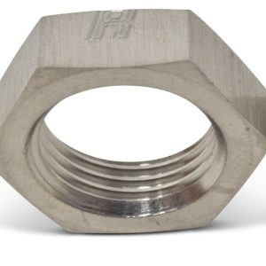 Russell Performance Nut, Bulkhead, 6 Point, 3/8 Inch -24 Thread Size, Endurashine ™ Silver, Aluminum, Single – 661871