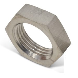 Russell Performance Nut, Bulkhead, 6 Point, 3/8 Inch -24 Thread Size, Endurashine ™ Silver, Aluminum, Single – 661871