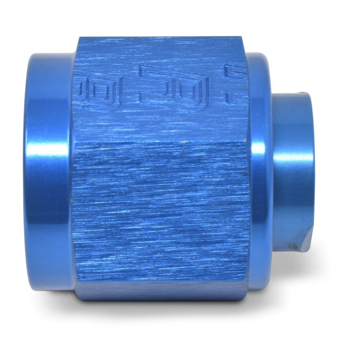 Russell Performance Fitting Plug/ Fitting Cap, 8AN Flare Cap, Anodized, Blue, Aluminum, Single – 661970