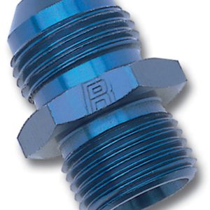 Russell Performance Adapter Fitting, -4 AN Flare to 12 Millimeter X 1.25 Metric Thread, Anodized, Blue, Aluminum, Single – 670430