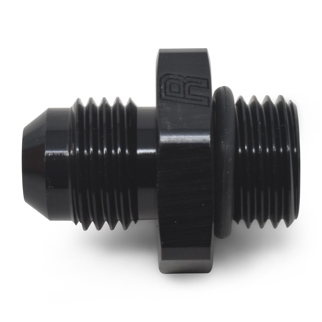 Russell Performance Coupler Fitting, -6 AN Male, Straight, With O-Ring, Aluminum, Black, Single – 670840