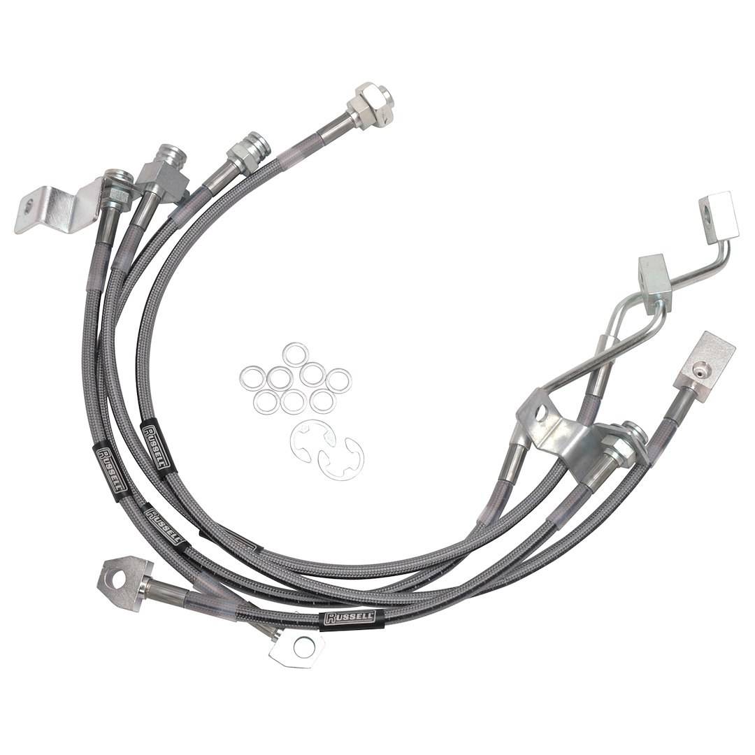 Russell Performance Brake Line, Braided Stainless Steel, Set of 5 – 696490