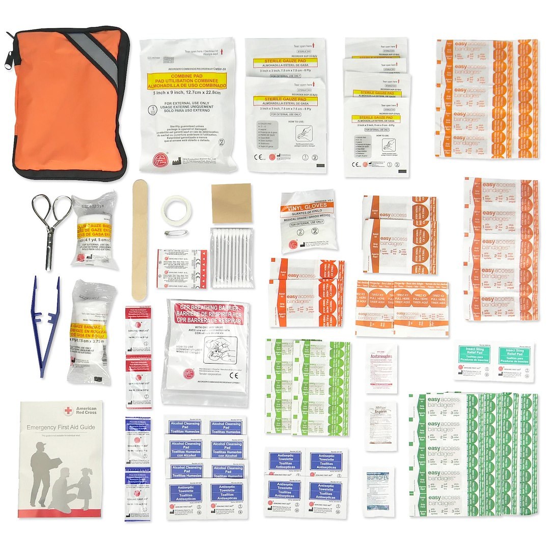 Ready Amer First Aid Kit, Pocket First, Vinyl Zipper Carry Case, 107 Piece Kit – 74002