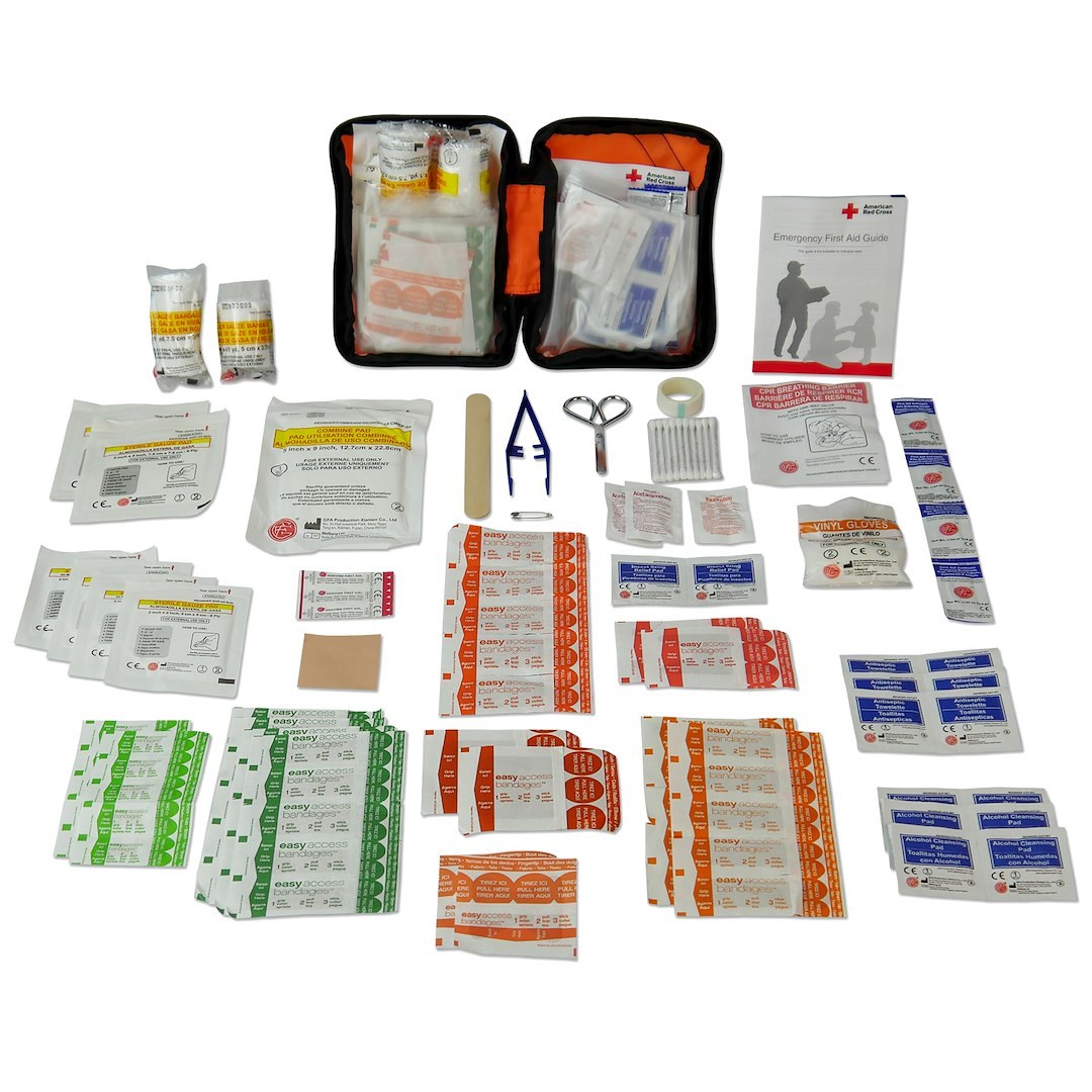 Ready Amer First Aid Kit, Pocket First, Vinyl Zipper Carry Case, 107 Piece Kit – 74002