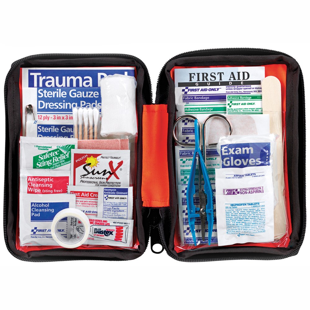 Ready Amer First Aid Kit, Pocket First, Vinyl Zipper Carry Case, 107 Piece Kit – 74002