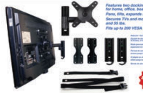 Ready Amer TV Mount, Wall Mount, Swivel/ Tilt Type and Expands, 360 Degree Rotation, Extends 7.2 Inch, Up to 55 Pounds Capacity – MRV3510