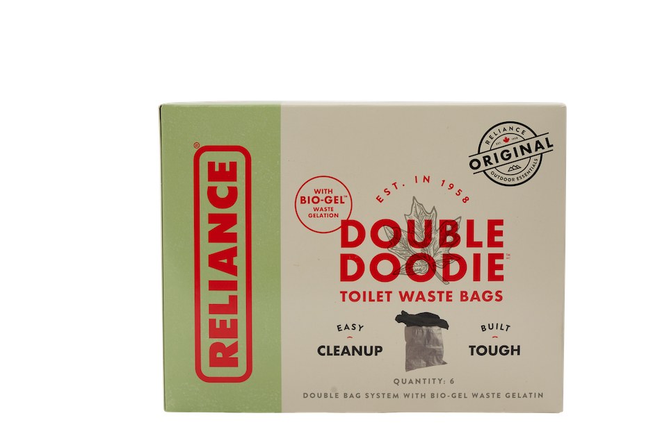 Reliance Toilet Waste Bag, Double Doodie, Use with Hassock/ Luggable Loo Portable Toilets, Black, With Bio-Gel – 2683-03