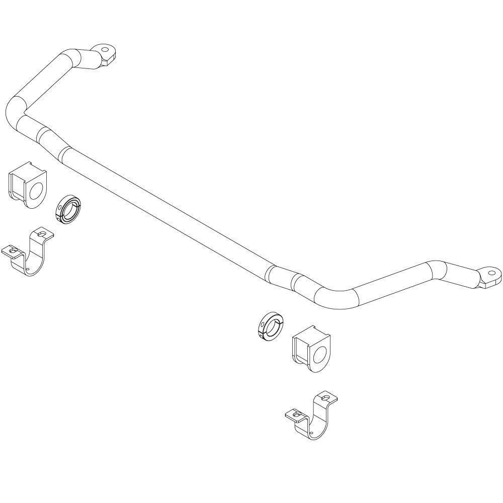 Roadmaster Stabilizer Bar, 1-3/8 Inch Front Bar Diameter, Cadmium Plated, Chromoly Steel – 1139-101