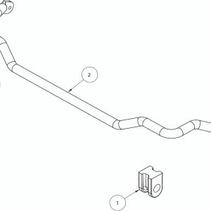 Roadmaster Stabilizer Bar, 1-3/8 Inch Front Bar Diameter, Cadmium Plated, Chromoly Steel, With Bushing and Aqua Lube Grease – 1139-176