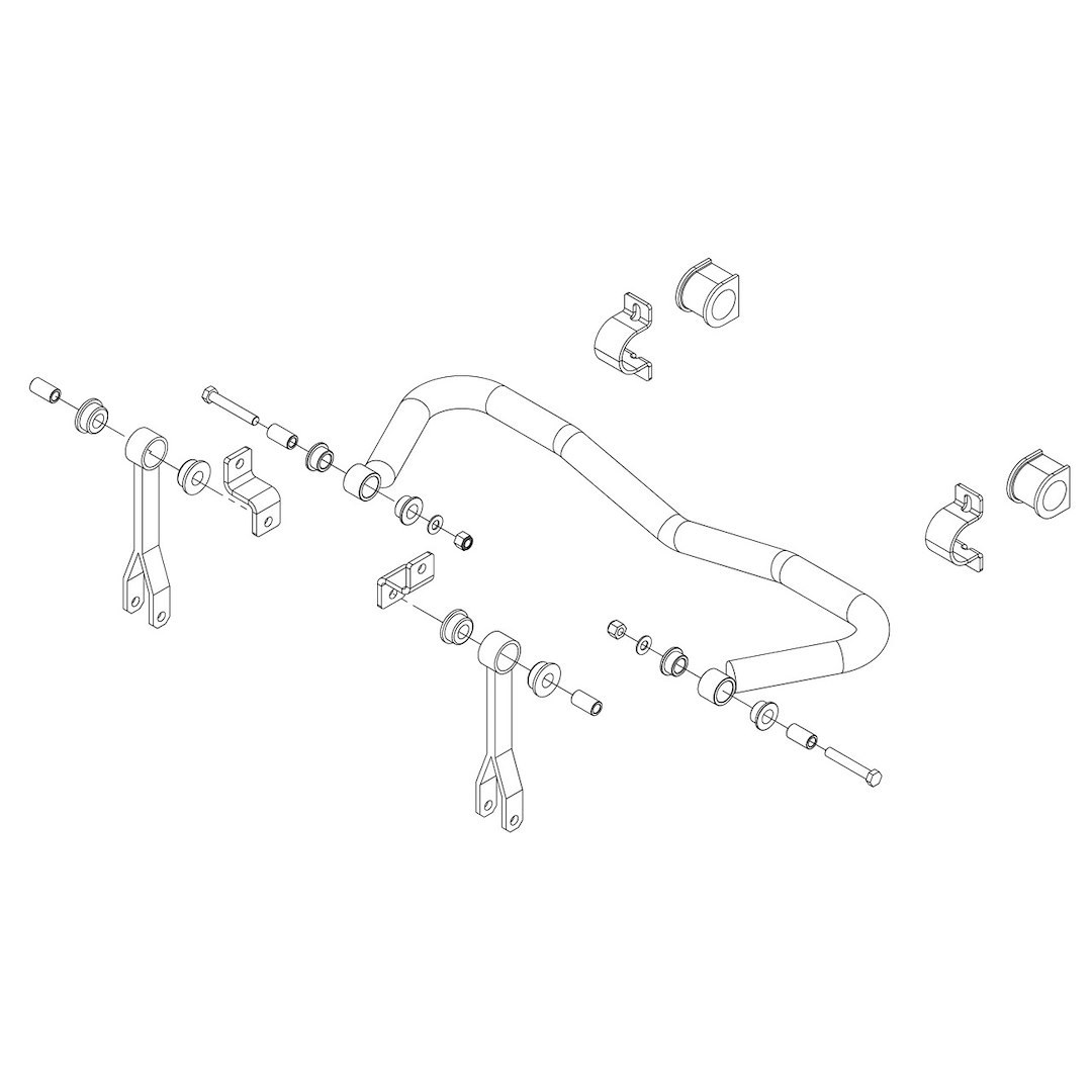 Roadmaster Stabilizer Bar, 2-1/8 Inch Front Bar Diameter, Cadmium Plated, Chromoly Steel – 1139-218