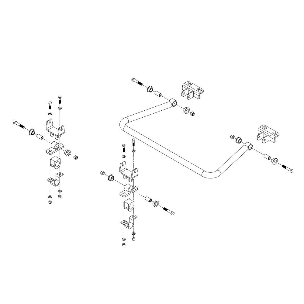 Roadmaster Stabilizer Bar, 1-3/8 Inch Front Bar Diameter, Cadmium Plated, Chromoly Steel – 1179-132