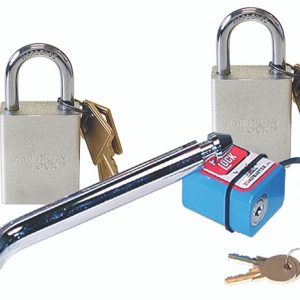 Roadmaster Trailer Hitch Pin, Bent Pin, With Keyed Lock, With Keyed Dust Cover, 1 Receiver Hitch Lock and Pack of 2 Quick Disconnect Locks – 304