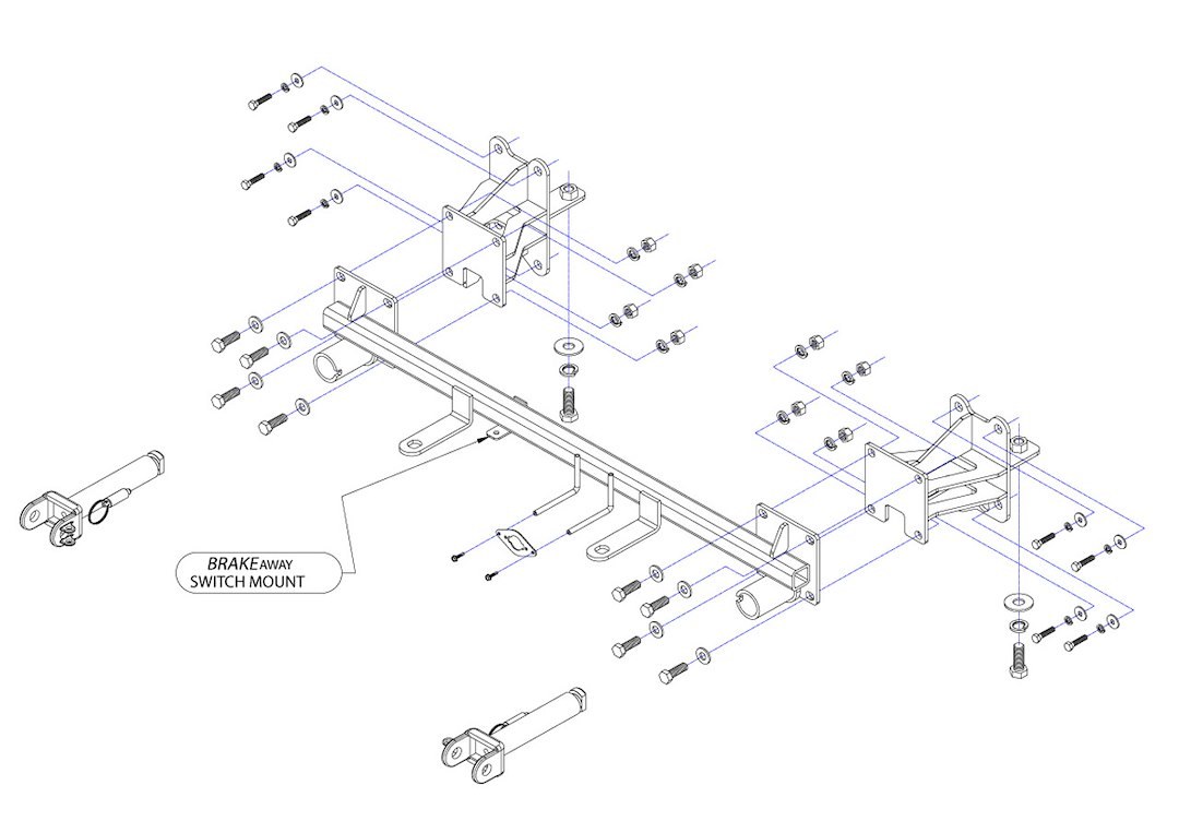 Roadmaster Vehicle Baseplate, Direct-Connect, Removable Tab, Without Safety Cables, With Hardware – 521643-5