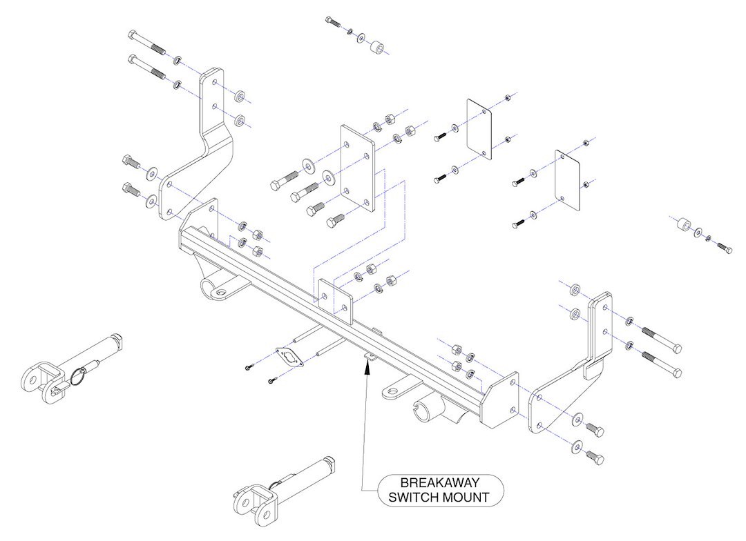 Roadmaster Vehicle Baseplate, EZ5 Series, Removable Tabs, With Safety Cable Hooks – 521885-5