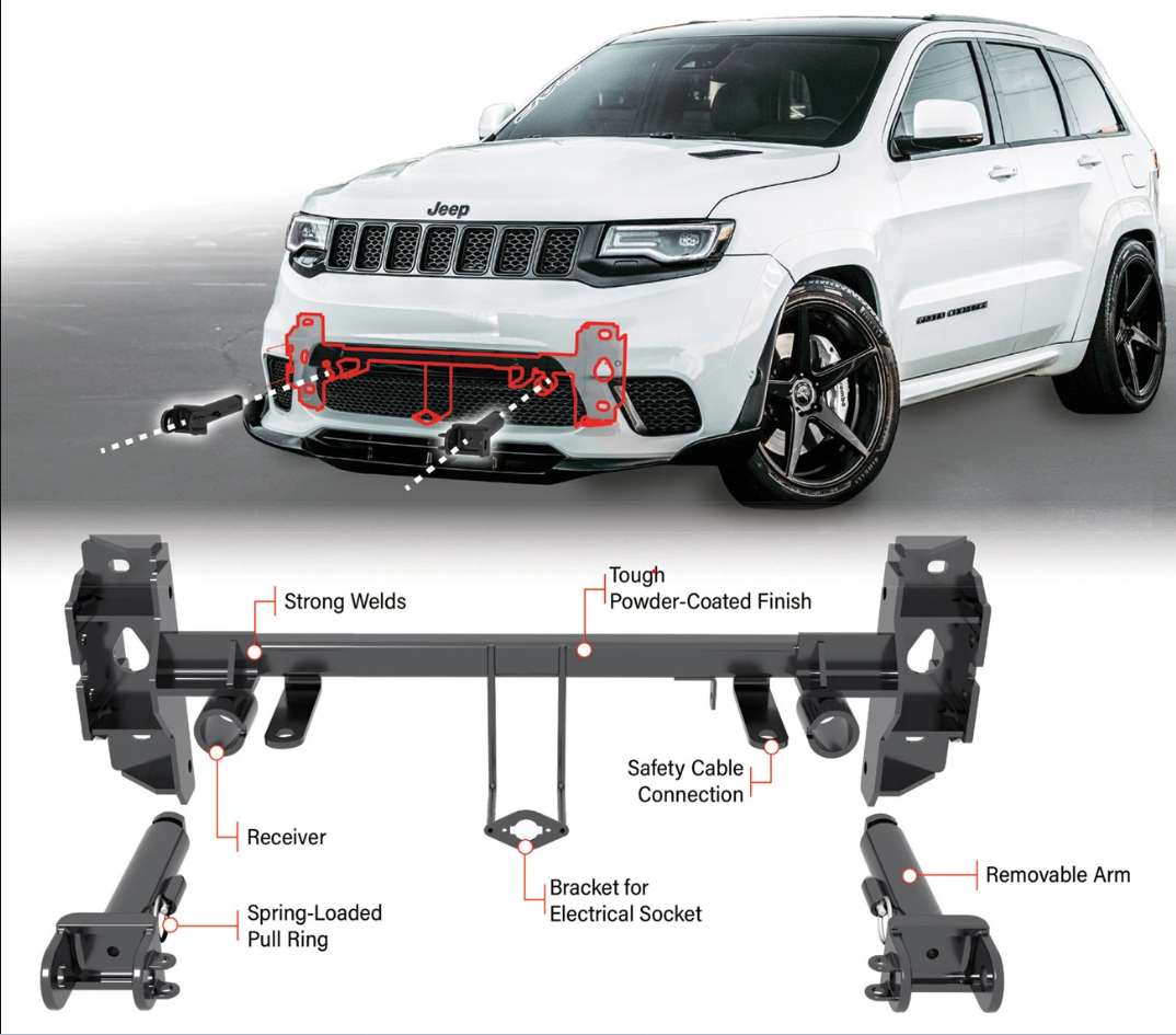 Roadmaster Vehicle Baseplate, EZ5 Series, Removable Tabs, With Safety Cable Hooks – 521885-5