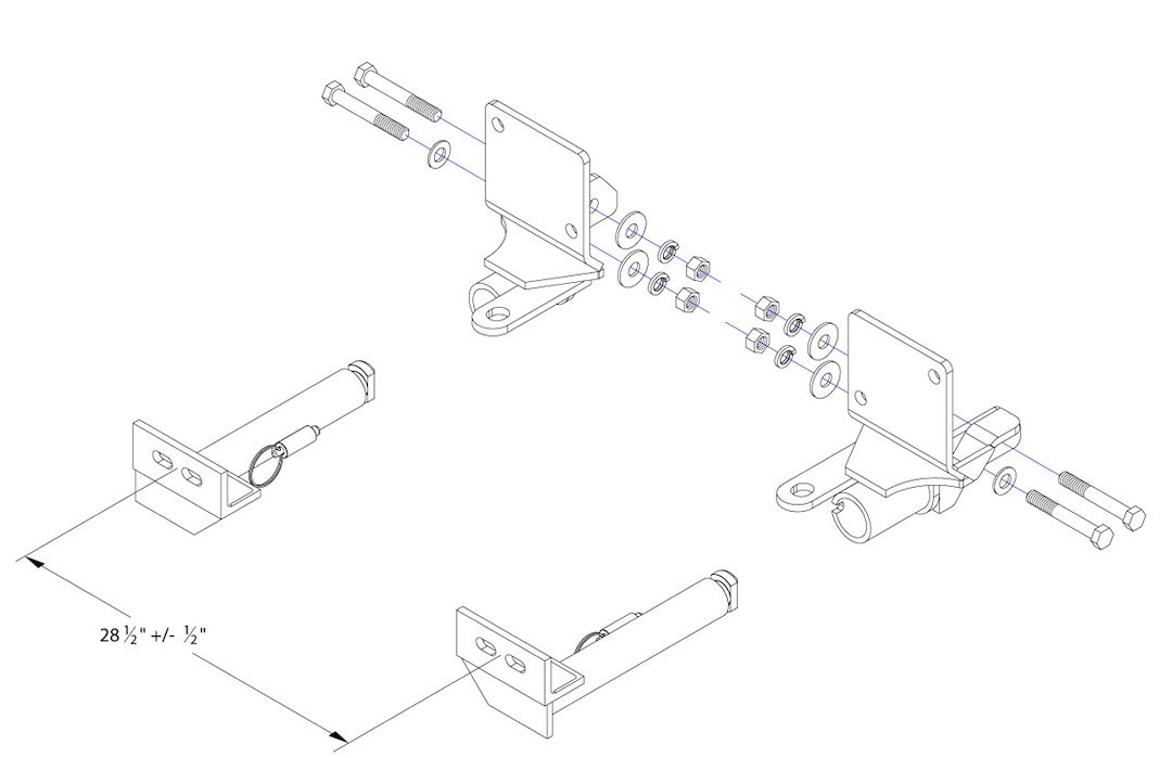 Roadmaster Vehicle Baseplate, EZ4 Series, Removable Tabs, Without Safety Cable Hooks – 523182-4