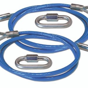 Roadmaster Trailer Safety Cable, 6000 Pound Rated, 64 Inch Length, Galvanized Steel, With Single Snap Hook, Set of 2 – 645