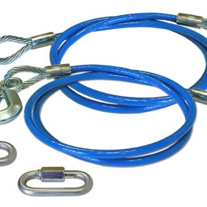 Roadmaster Trailer Safety Cable, 8000 Pound Rated, 64 Inch Length, Galvanized Steel, With Single Snap Hook, Set of 2 – 649