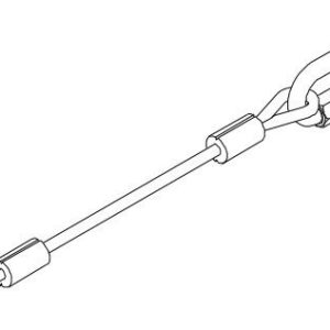 Roadmaster Trailer Safety Cable, 8000 Pound Rated, 10 Inch Length, Galvanized Steel, Without Hook, Single – 650648-10
