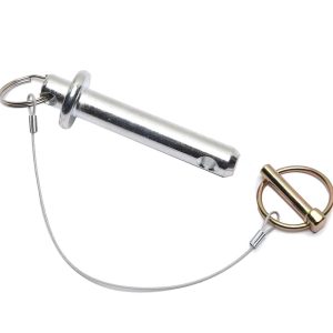 Roadmaster Trailer Hitch Pin, Lynchpin Type, 3/4 Inch Diameter, 4-7/8 Inch Length, With Cable – 910008-00