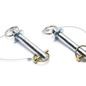Roadmaster Trailer Hitch Pin, Bar Type, With Pin Clip, Set of 2, With Large Base Pin/ Cable and Lynch Pin – 910029