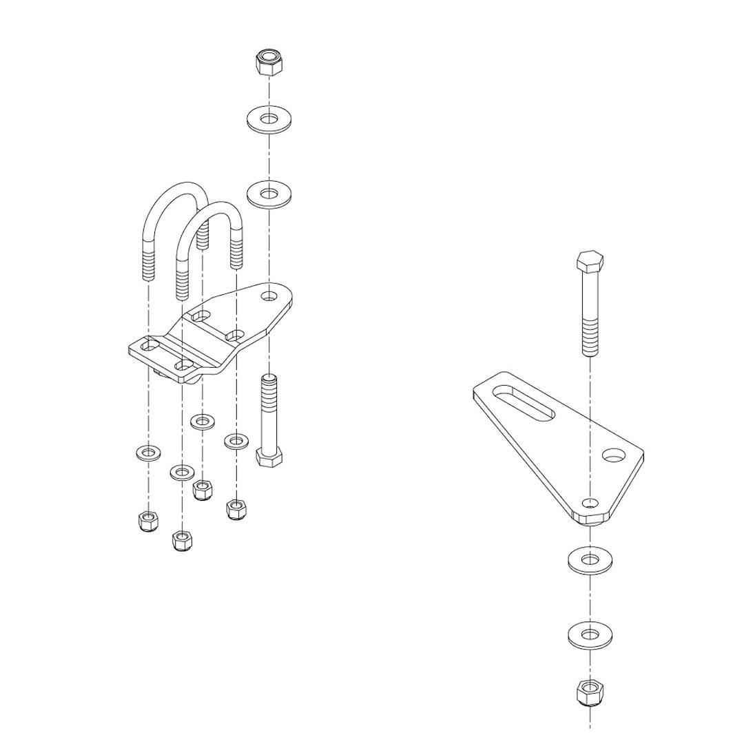 Roadmaster Steering Stabilizer Bracket, Exact Center, For Use with Roadmaster Exact Center Steering Stabilizer – RBK29