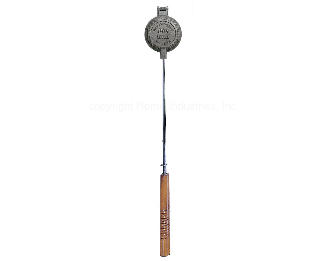 Rome Industy Campfire Cookware, Pudgy Pie Iron, Cast Iron, Round, 4-1/4 Inch Diameter Head, 28 Inch Overall Length, With Handle – 1805