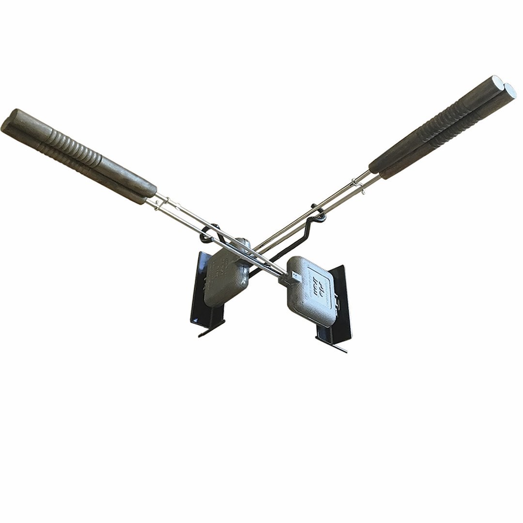 Rome Industy Campfire Cookware Stand, For Holding Hot Pie Iron When Not IN Use, Foldable, 15 Inch Length X 8 Inch Width X 4 Inch Depth – 1984