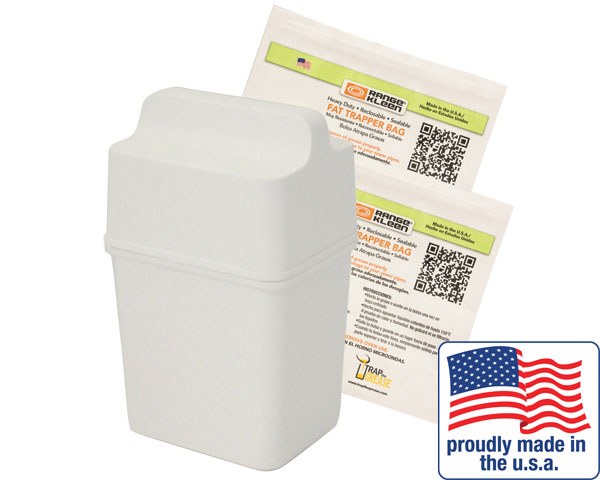 Range Kleen Used Cooking Grease Container, With Disposable Foil Lined Bag, Without Lid, Free Standing – 600-02