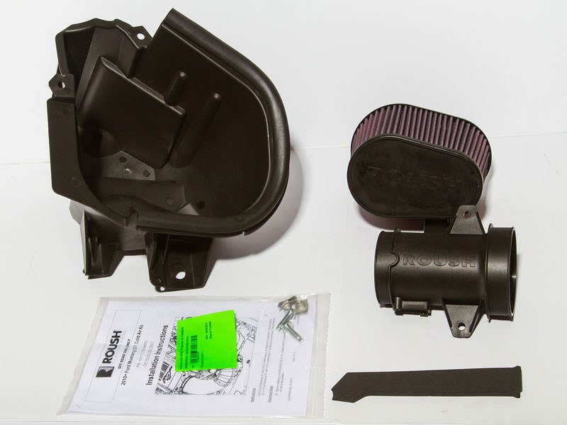 Roush Cold Air Intake, Black Tube, Synthetic Fiber Filter, With Heat Shield – 420131