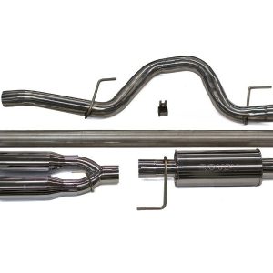 Roush Exhaust System Kit, Exhaust System Kit Cat Back System, 409 Stainless Steel, With Muffler, 3 Inch Diameter, Single Exhaust, Rear Exit – 421248