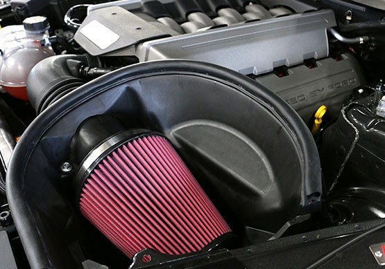 Roush Cold Air Intake, Black Tube, Synthetic Fiber Filter, With Heat Shield – 421826