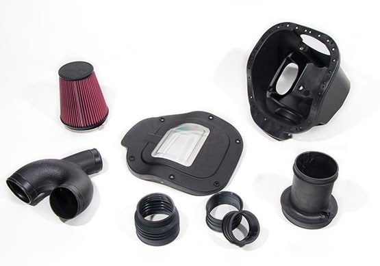 Roush Cold Air Intake, Level 1 Performance Pack, Black Tube, Red Synthetic Fiber Filter – 422171