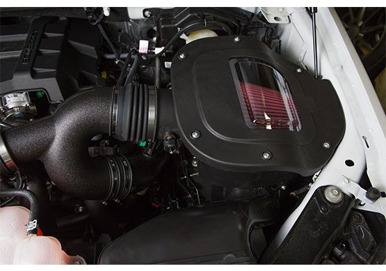 Roush Cold Air Intake, Level 1 Performance Pack, Black Tube, Red Synthetic Fiber Filter – 422171