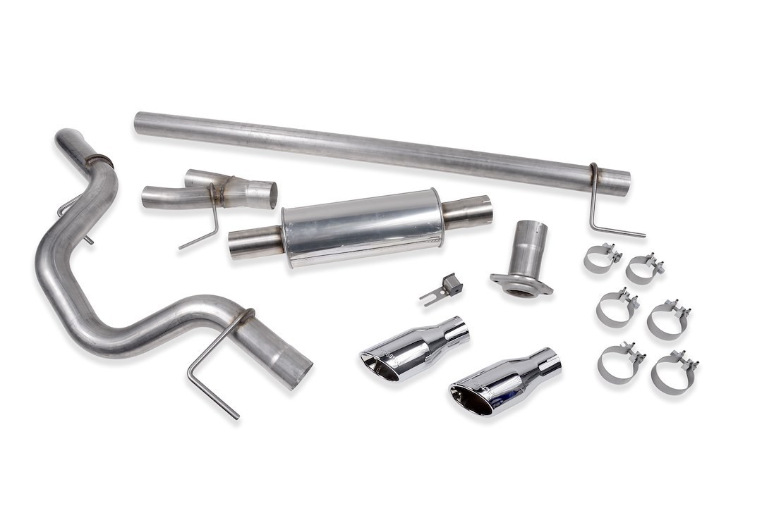 Roush Exhaust System Kit, Exhaust System Kit Cat Back System, Stainless Steel, With Muffler, Single Exhaust with Dual Exit – 422266