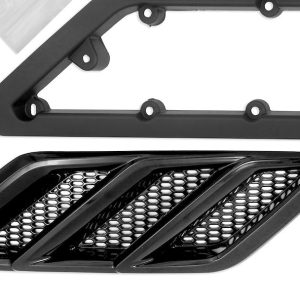 Roush Fender Vent, Rectangular, Gloss, Black, Paintable, Functional, Set of 2 – 422326