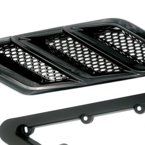 Roush Fender Vent, Rectangular, Gloss, Black, Paintable, Functional, Set of 2 – 422326