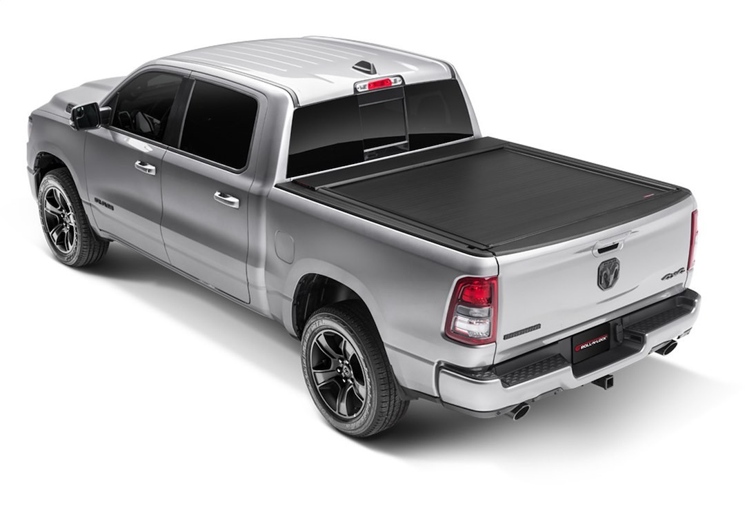 Roll N Lock Tonneau Cover, E-Series Xt ™, Power Retractable, Low Profile, Matte Black, Aluminum, Remote Control Lock, With T-Slot Rails – 132E-XT