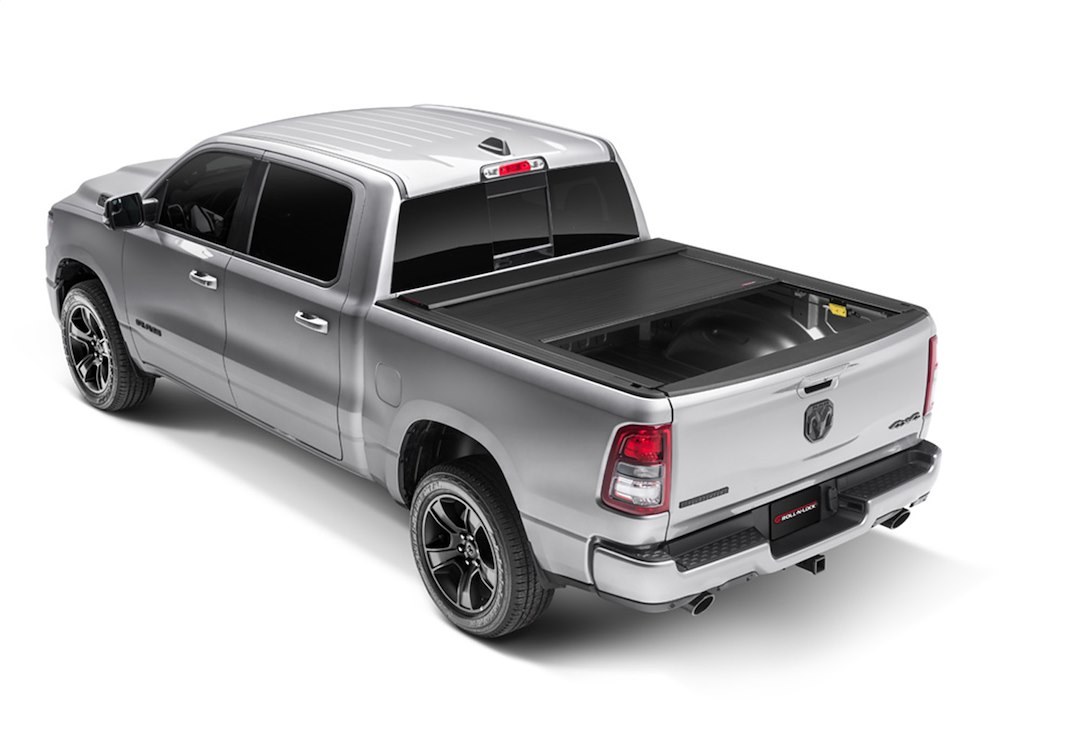 Roll N Lock Tonneau Cover, E-Series Xt ™, Power Retractable, Low Profile, Matte Black, Aluminum, Remote Control Lock, With T-Slot Rails – 132E-XT