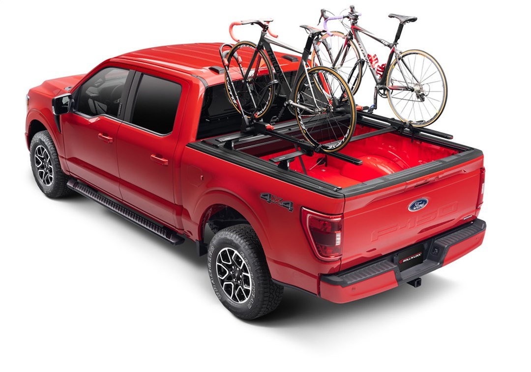 Roll N Lock Tonneau Cover, E-Series Xt ™, Power Retractable, Low Profile, Matte Black, Aluminum, Remote Control Lock, With T-Slot Rails – 132E-XT