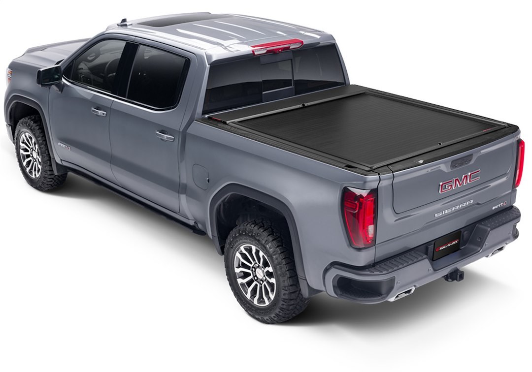 Roll N Lock Tonneau Cover, A-Series Xt ™, Manual Retractable, Low Profile, Black Powder Coated, Aluminum – 448A-XT