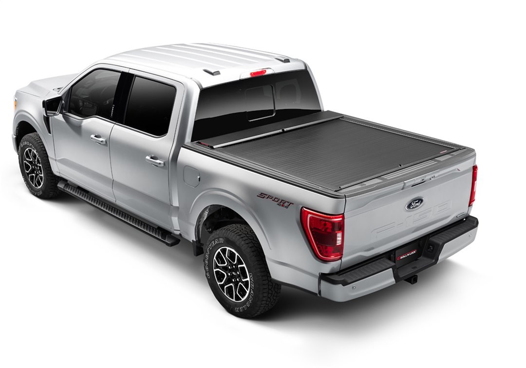 Roll N Lock Tonneau Cover, A-Series ™, Manual Retractable, Lockable, Black Powder Coated, Aluminum – BT131A