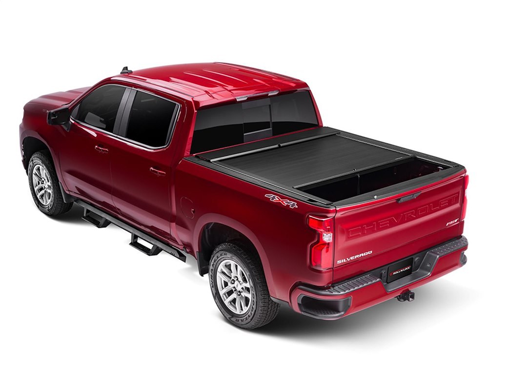 Roll N Lock Tonneau Cover, A-Series ™, Manual Retractable, Lockable, Black Powder Coated, Aluminum – BT221A