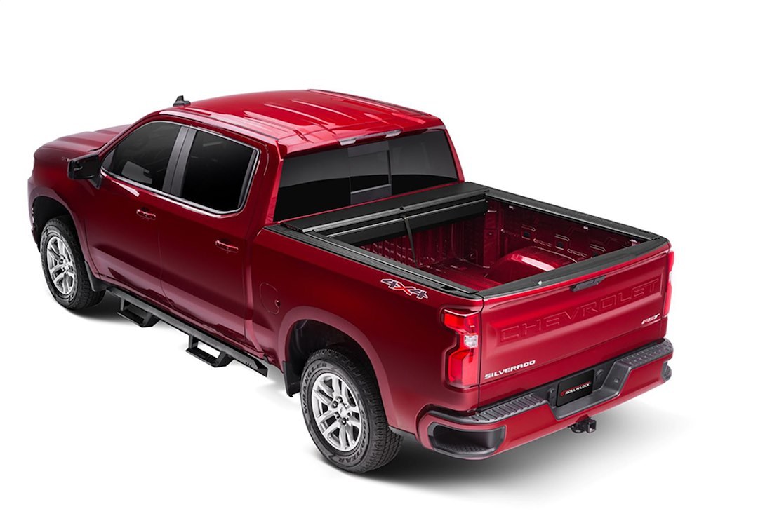 Roll N Lock Tonneau Cover, A-Series ™, Manual Retractable, Lockable, Black Powder Coated, Aluminum – BT221A